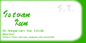 istvan kun business card